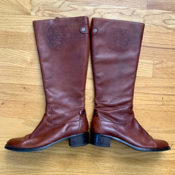 Brown leather boots - Picture 1 of 8